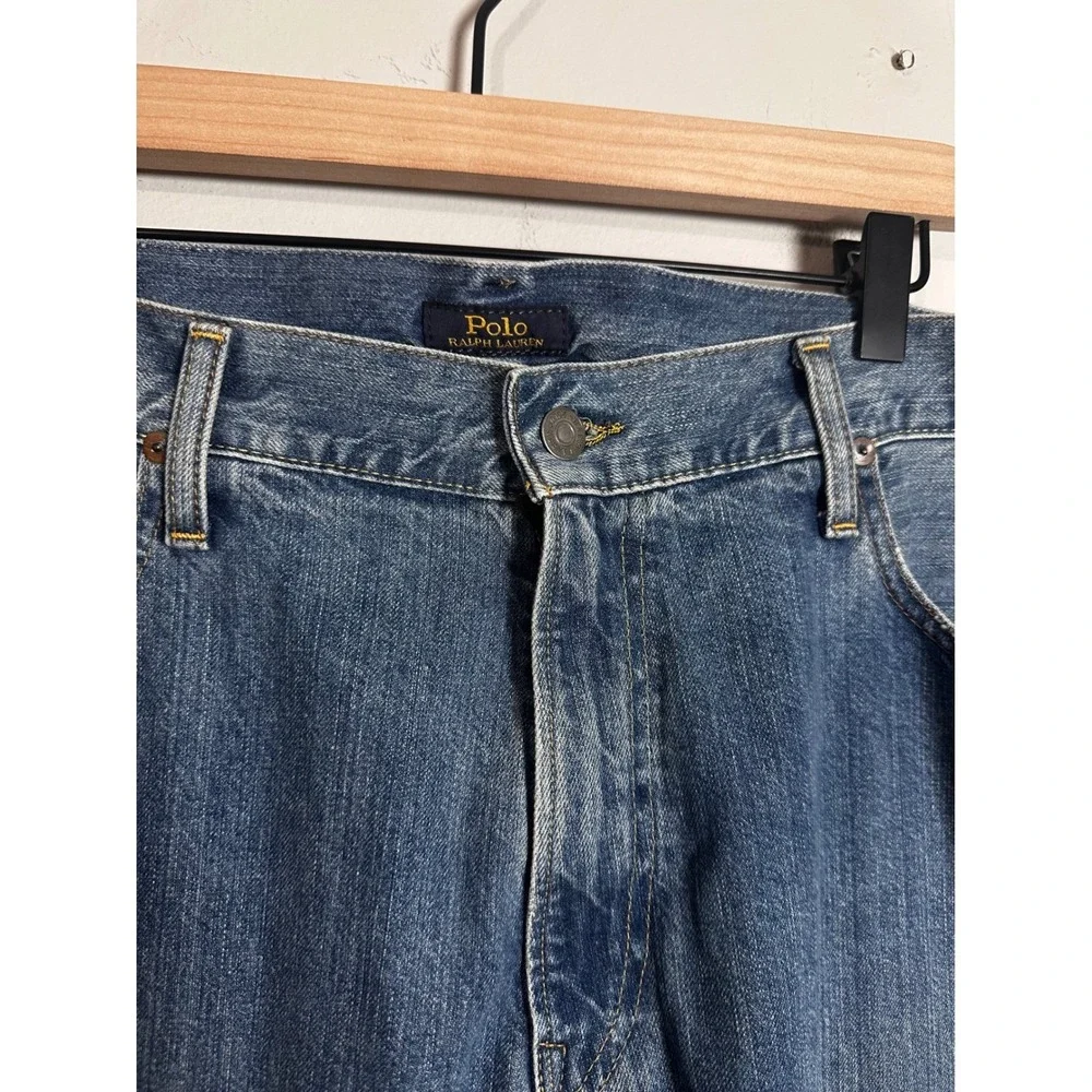 Polo Ralph Lauren Hampton Relaxed Straight‎ Jeans Stanton Wash Blue Mens 38x32